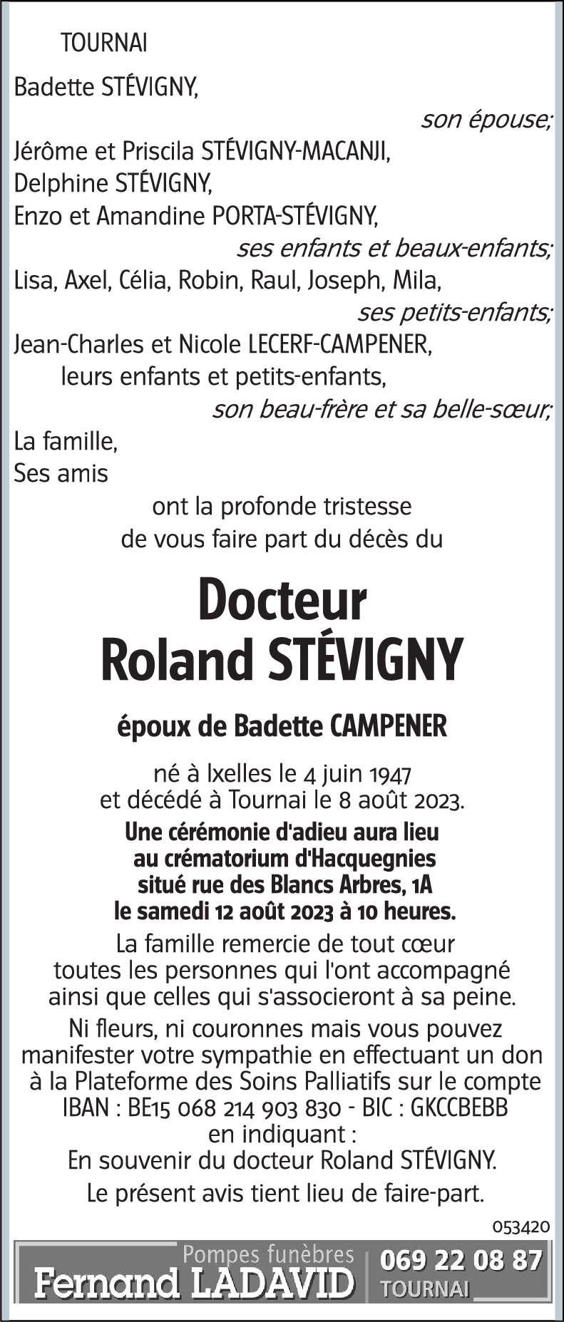 Docteur Roland STÉVIGNY