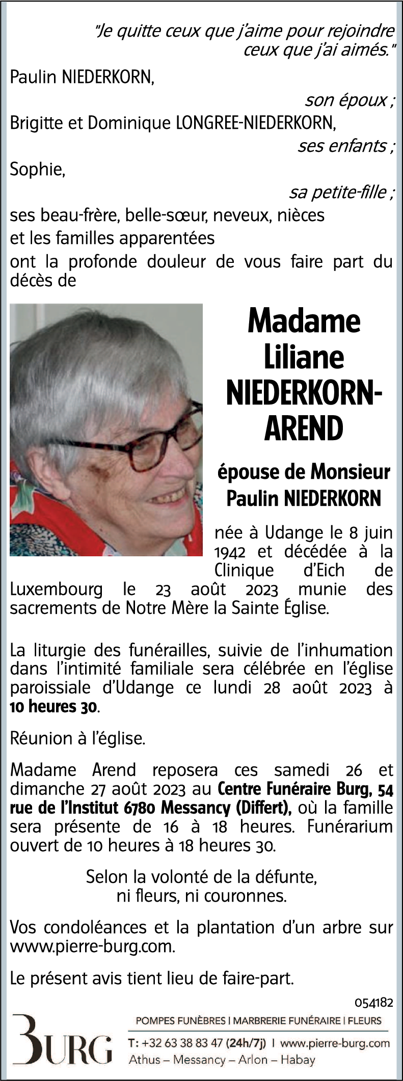 Liliane NIEDERKORN-AREND