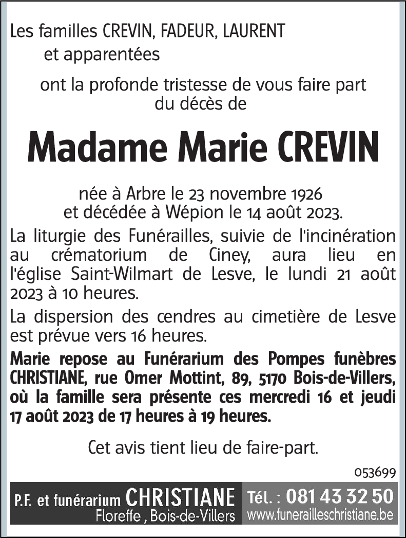 Marie CREVIN