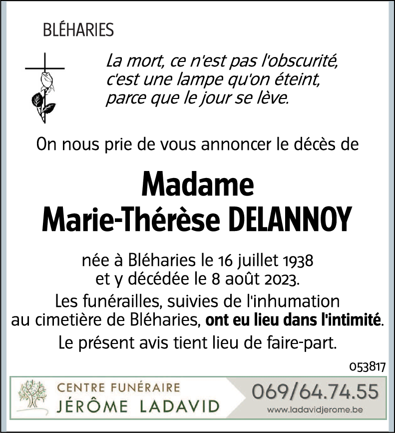 Marie-Thérèse DELANNOY