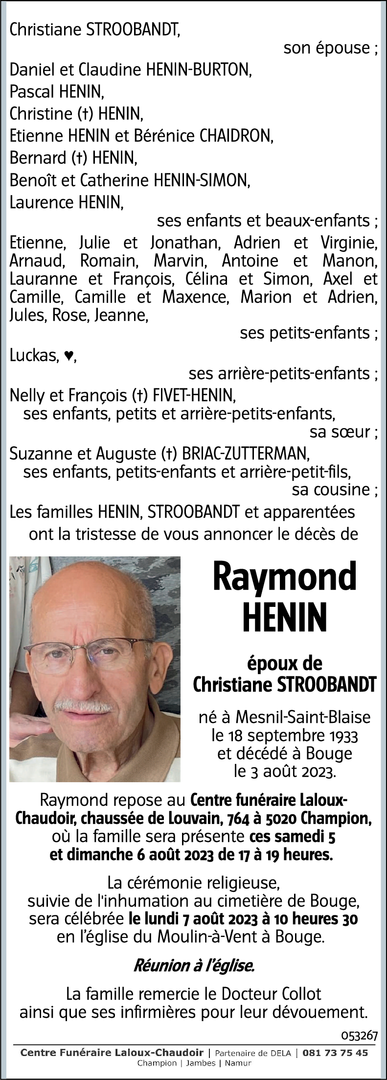 Raymond HENIN