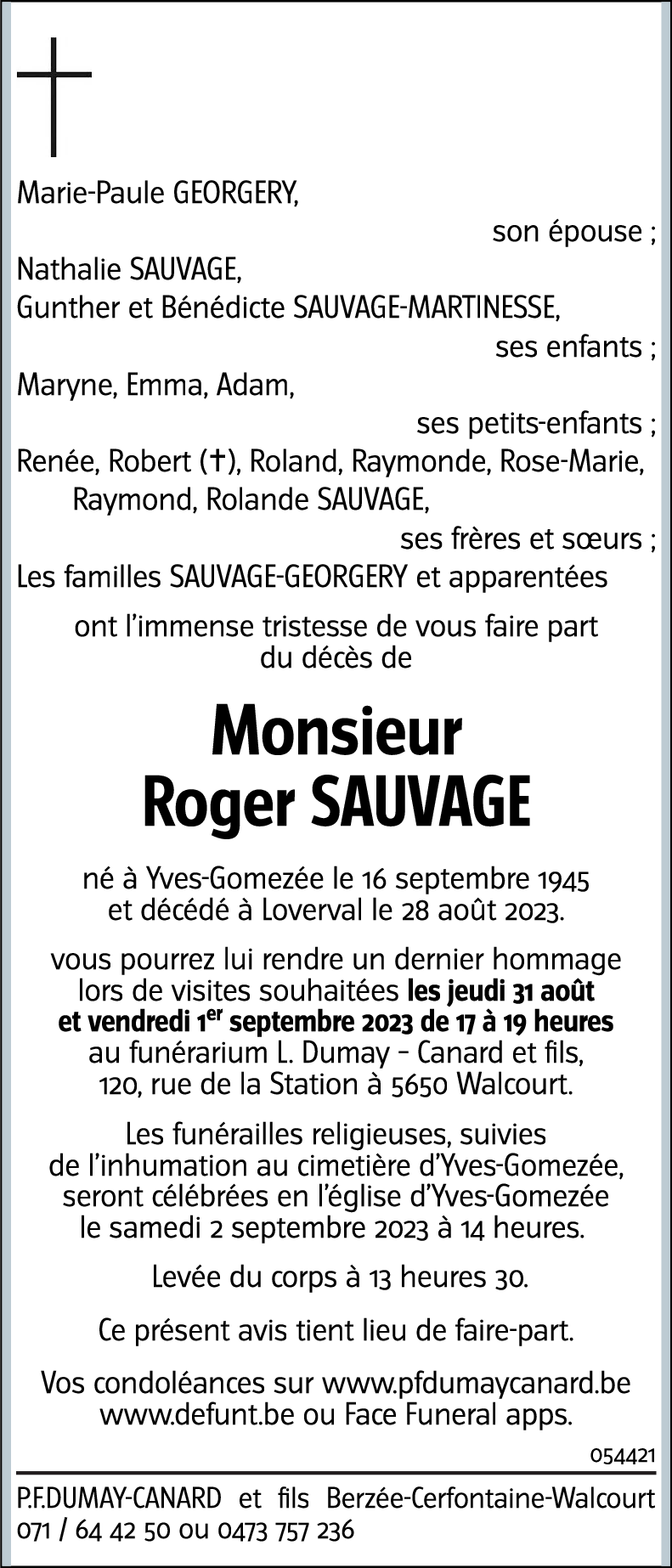 Roger SAUVAGE