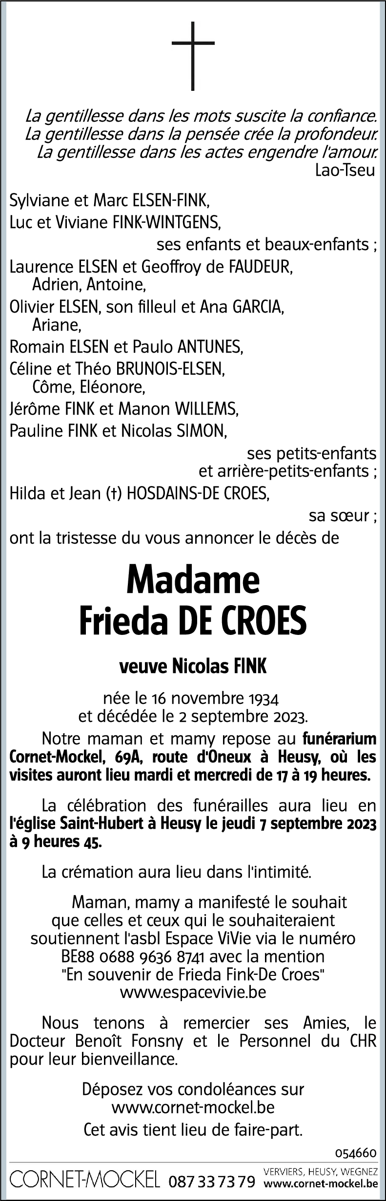 Frieda FINK-DE CROES