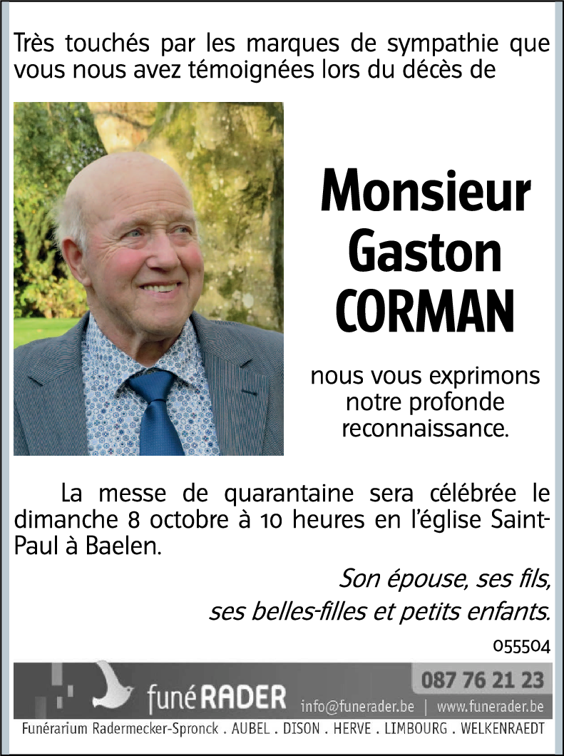 Gaston CORMAN