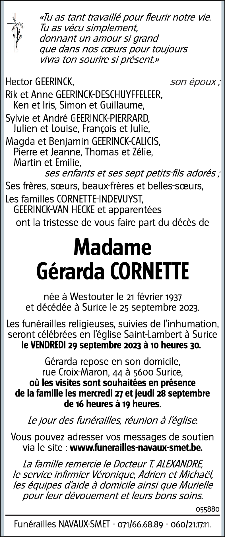 Gérarda CORNETTE