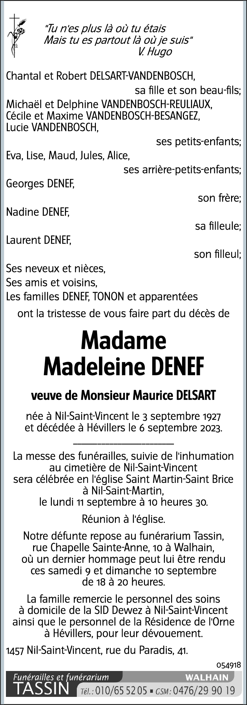 Madeleine Denef