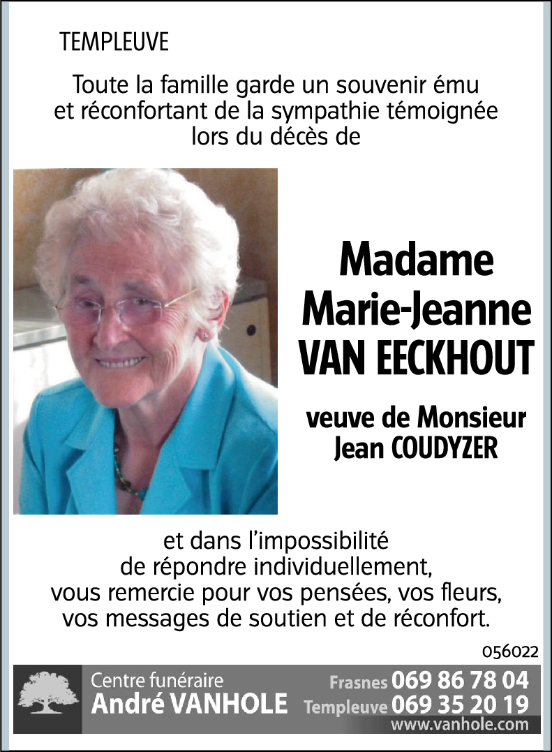 Marie-Jeanne Van Eeckhout