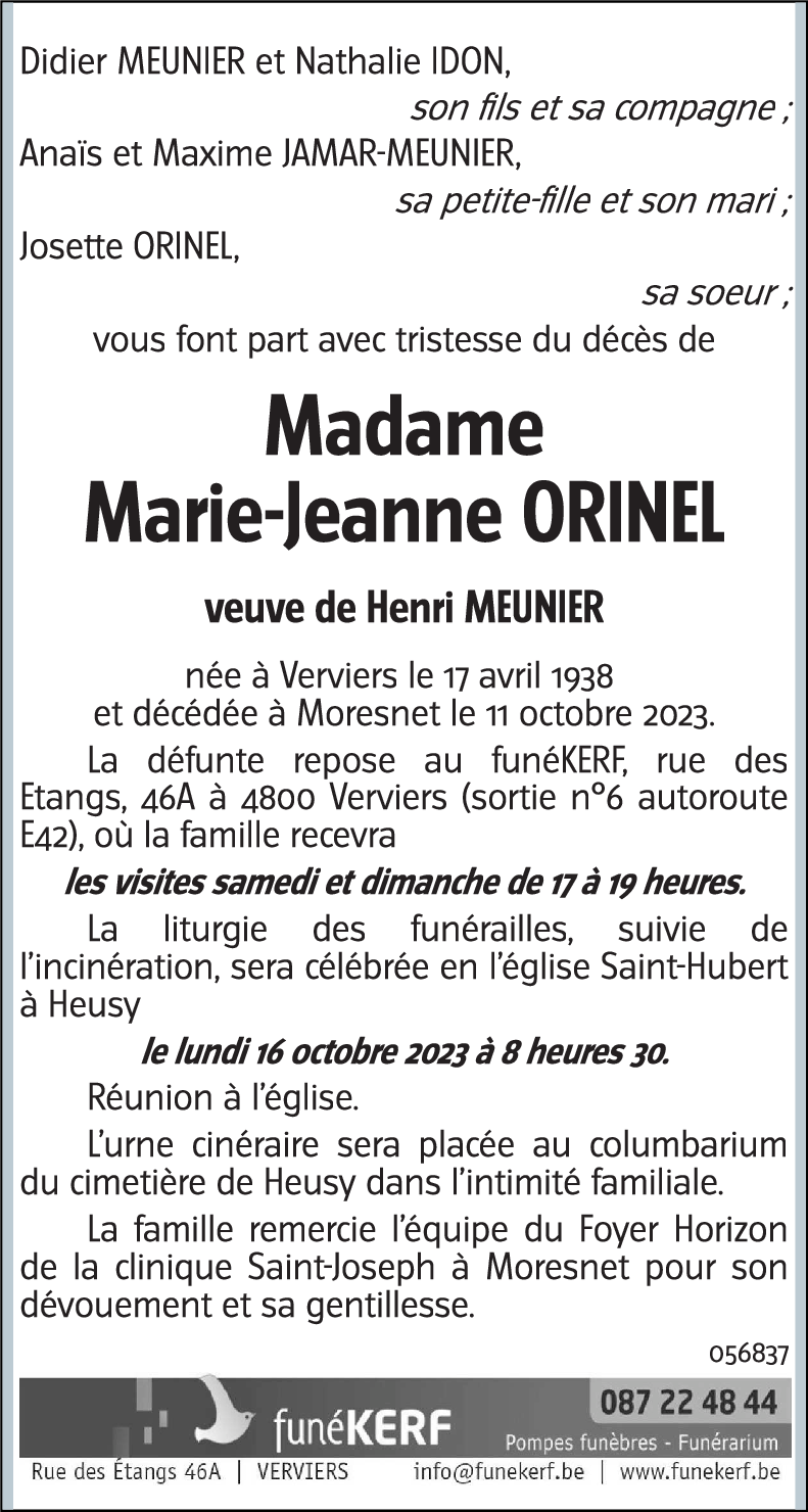 Marie-Jeanne ORINEL