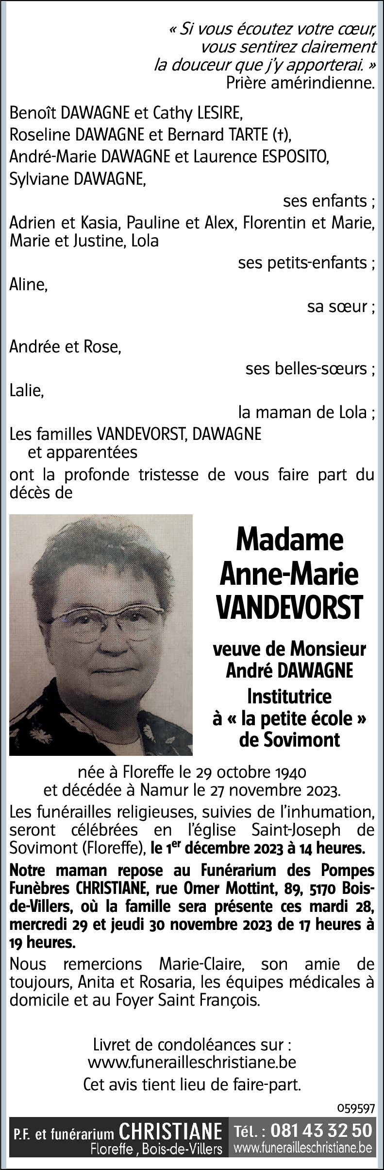 Anne-Marie VANDEVORTS