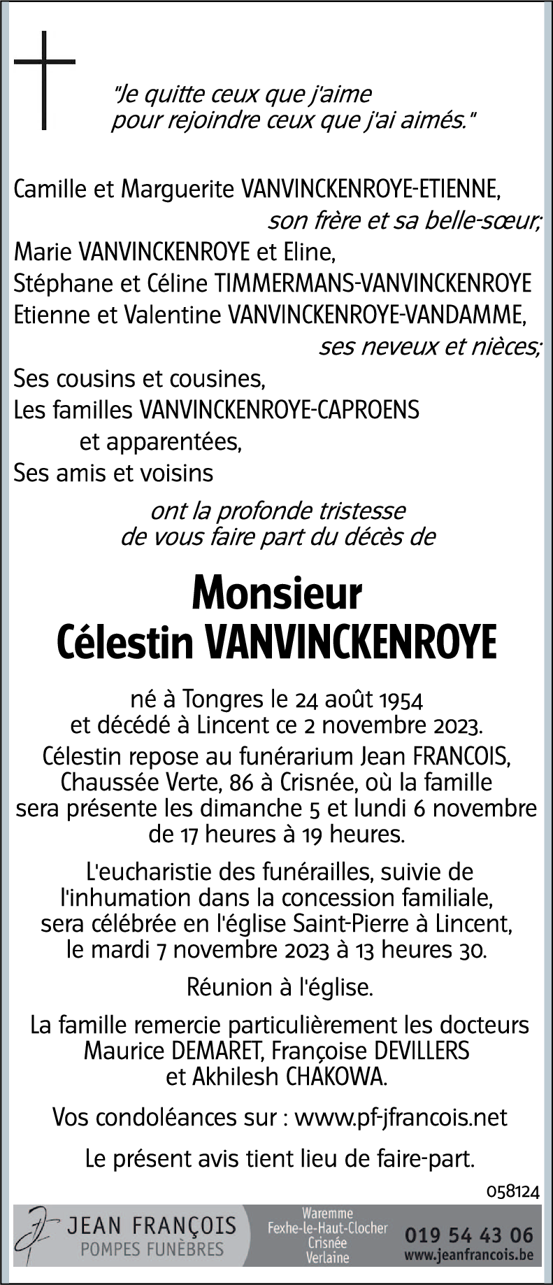 Célestin VANVINCKENROYE