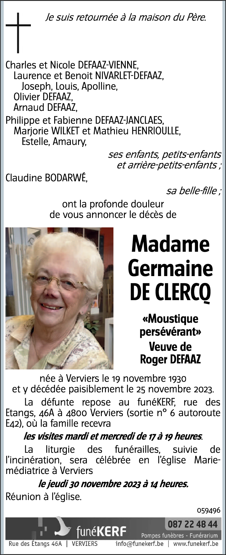 Germaine DE CLERCQ