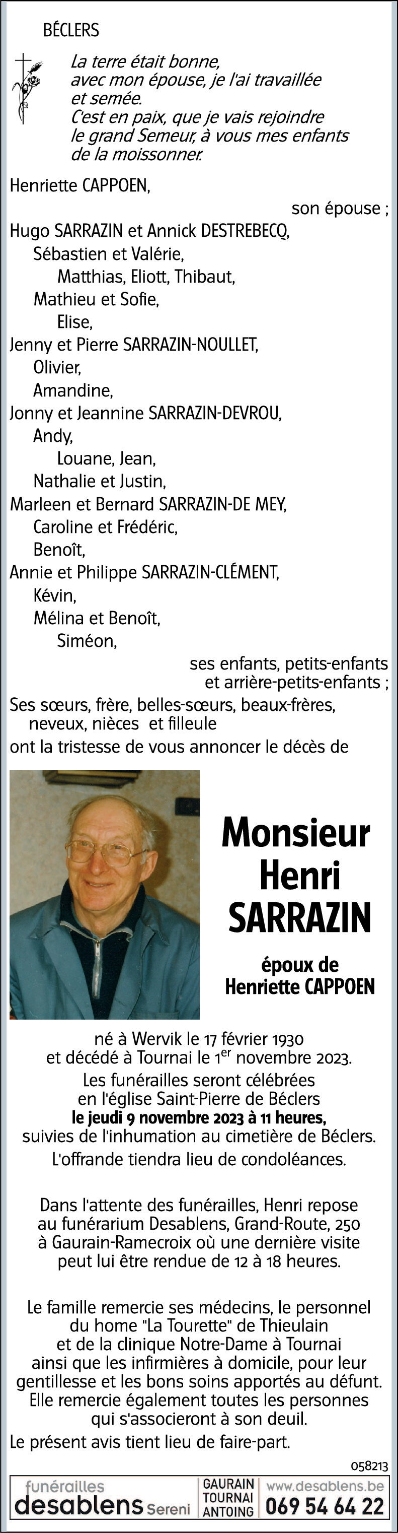 Henri SARRAZIN