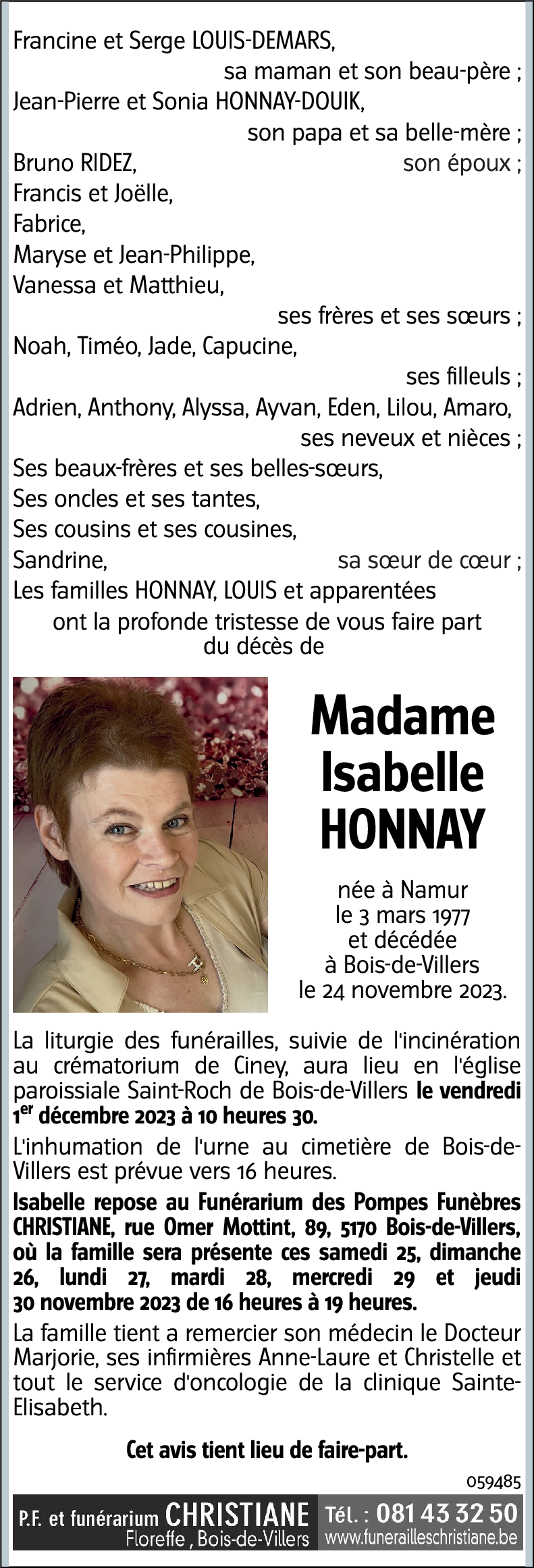 Isabelle HONNAY