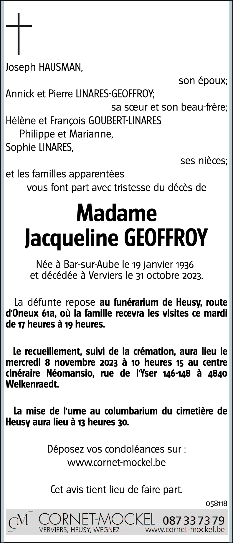 Jacqueline GEOFFROY