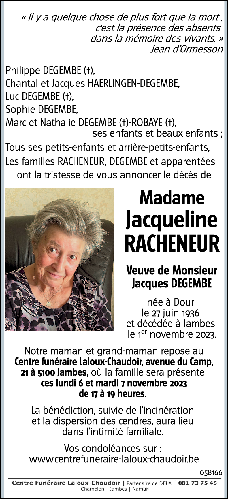 Jacqueline RACHENEUR