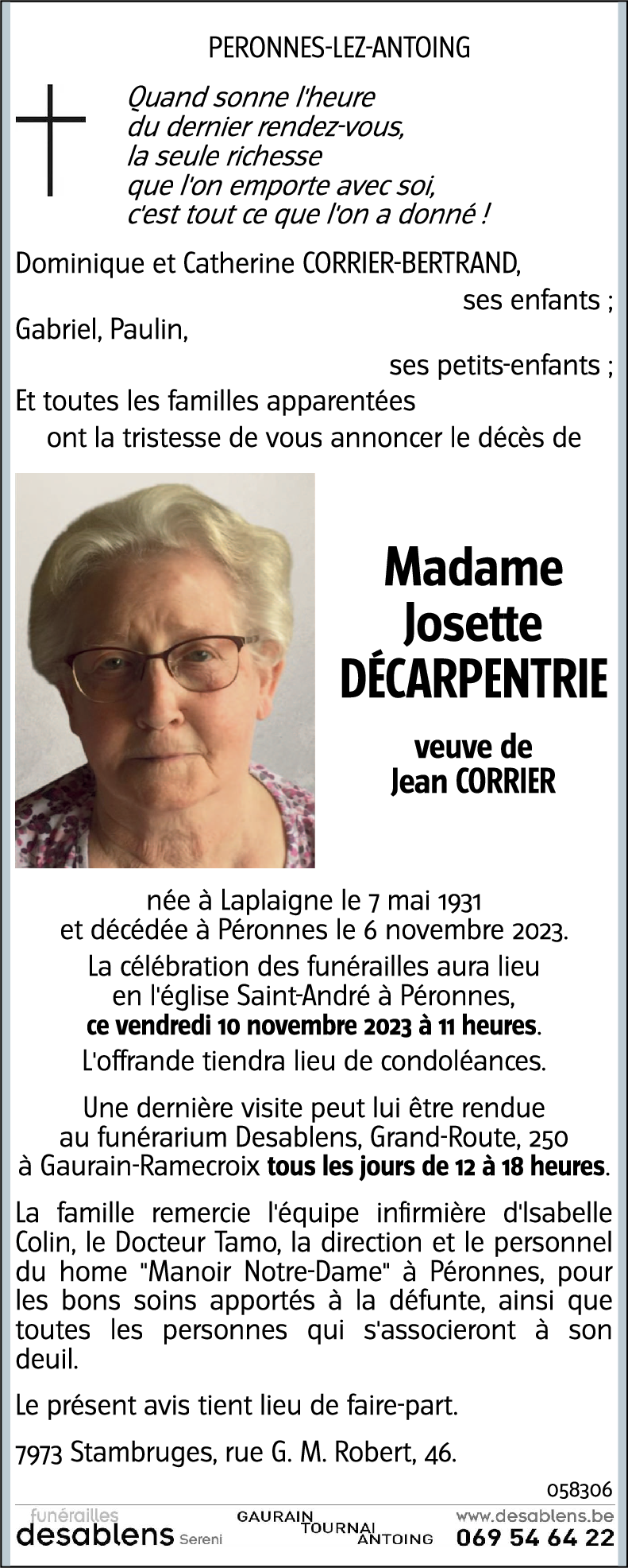 Josette DÉCARPENTRIE