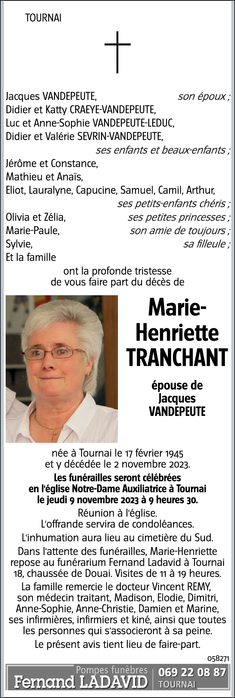 Marie-Henriette TRANCHANT