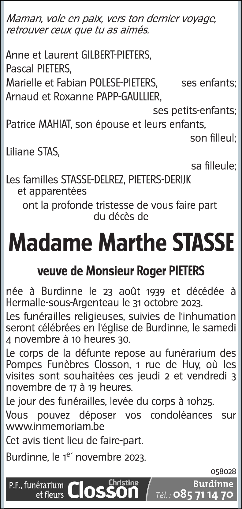 Marthe STASSE