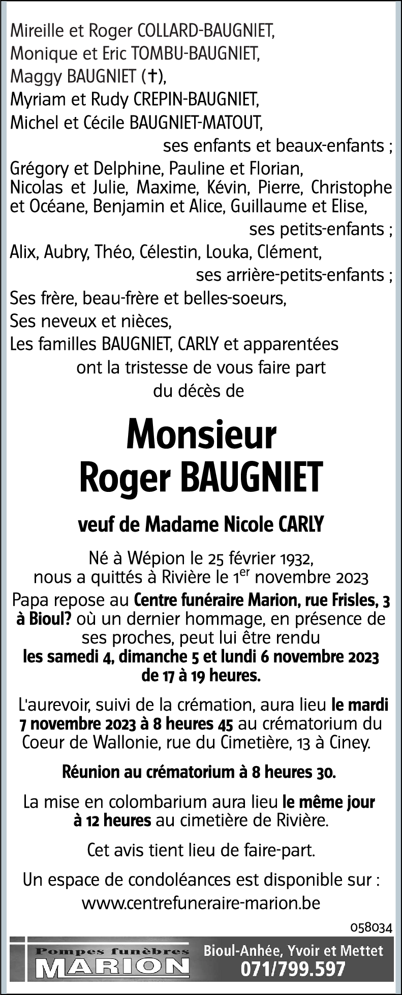 Roger BAUGNIET