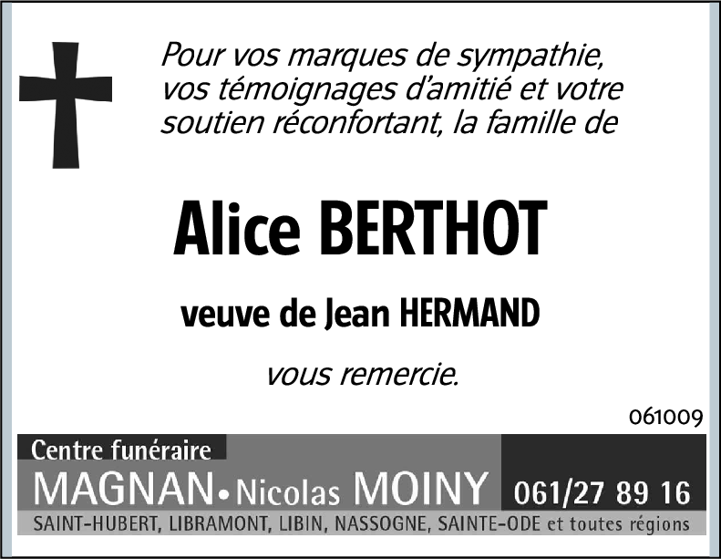 Alice BERTHOT