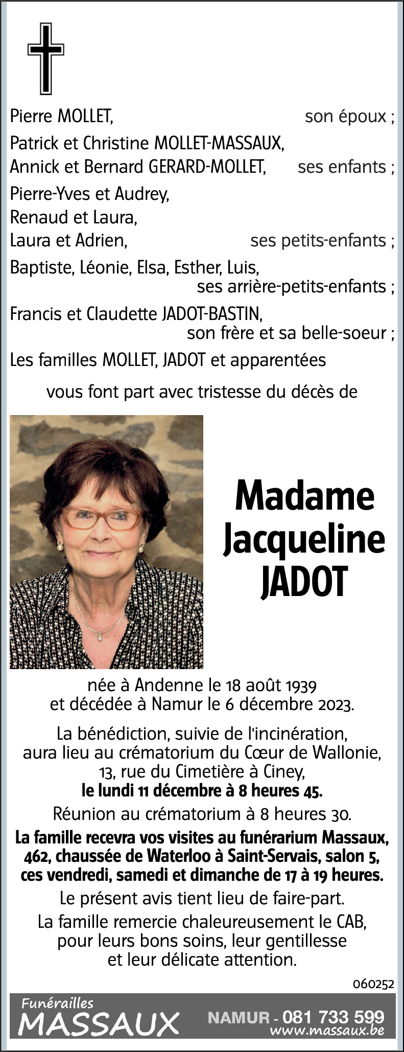 Jacqueline JADOT