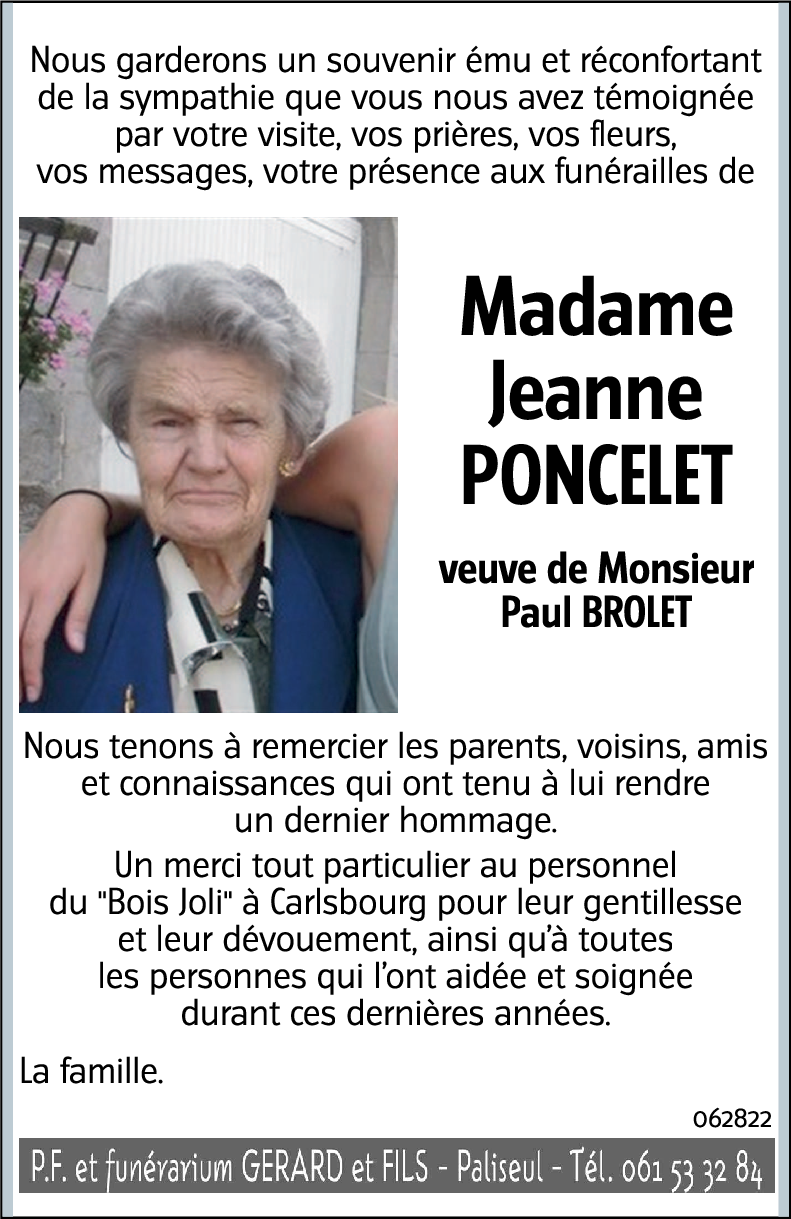 Jeanne PONCELET