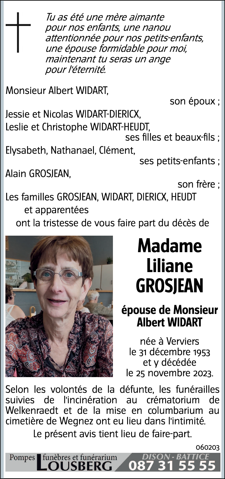 Liliane WIDART-GROSJEAN