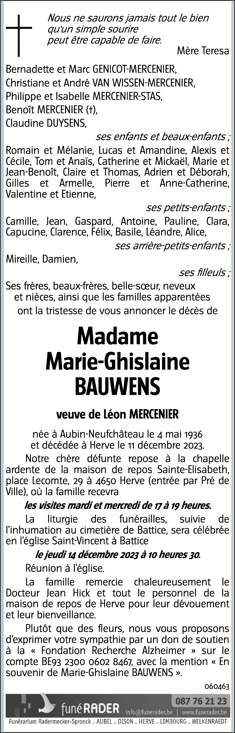 Marie-Ghislaine BAUWENS