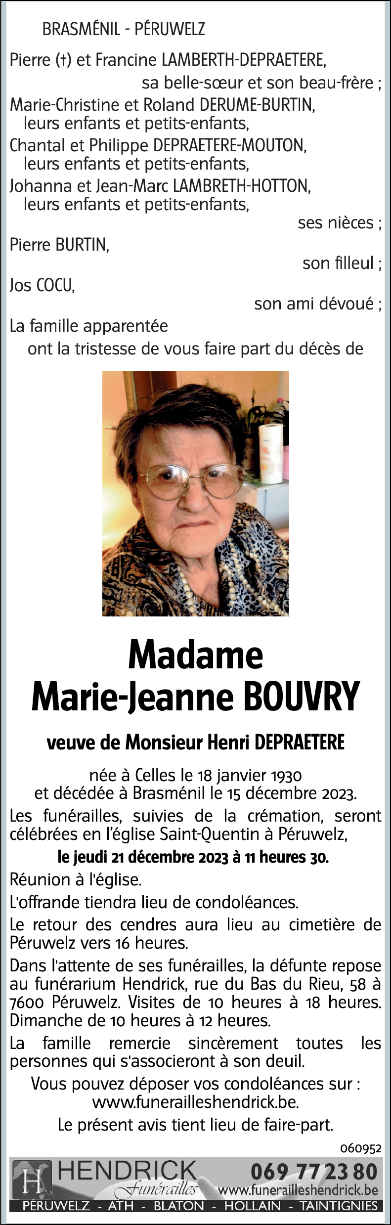 Marie-Jeanne BOUVRY