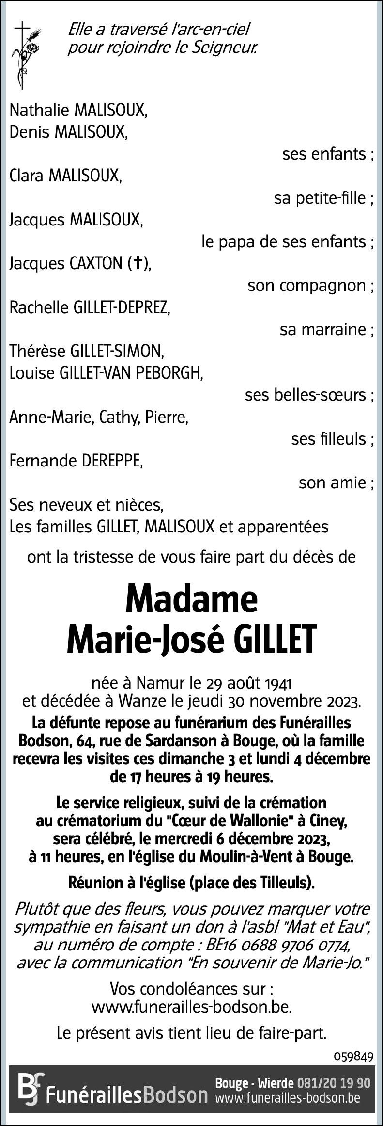 Marie-José GILLET