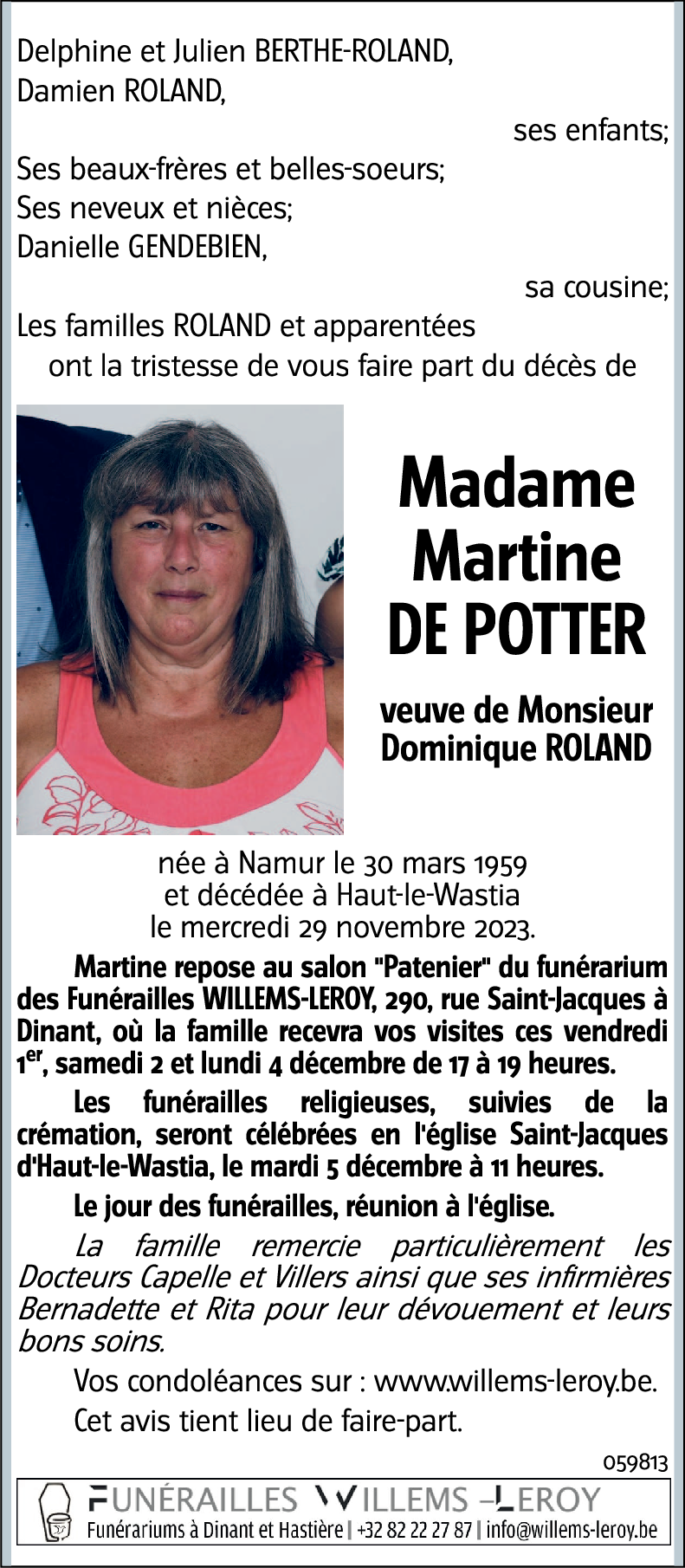 Martine DE POTTER