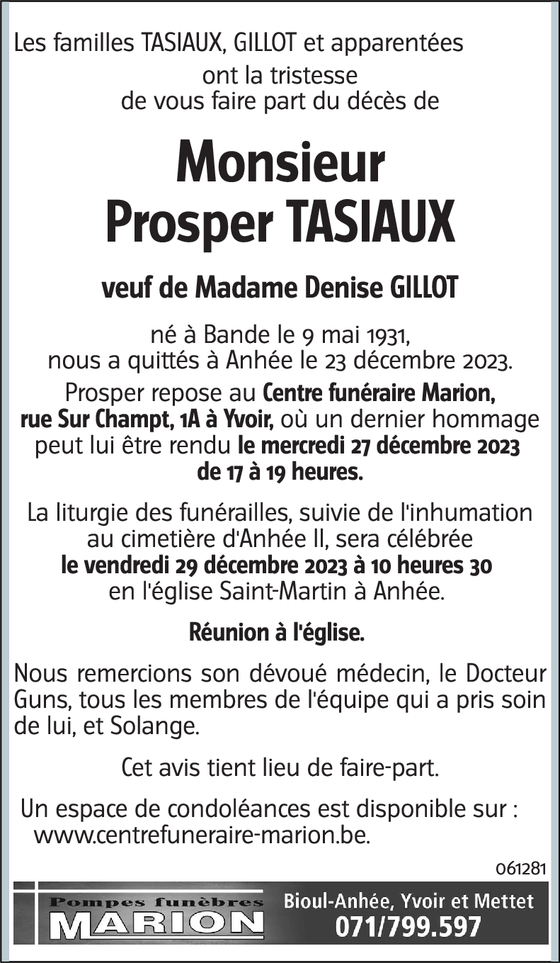 Prosper TASIAUX