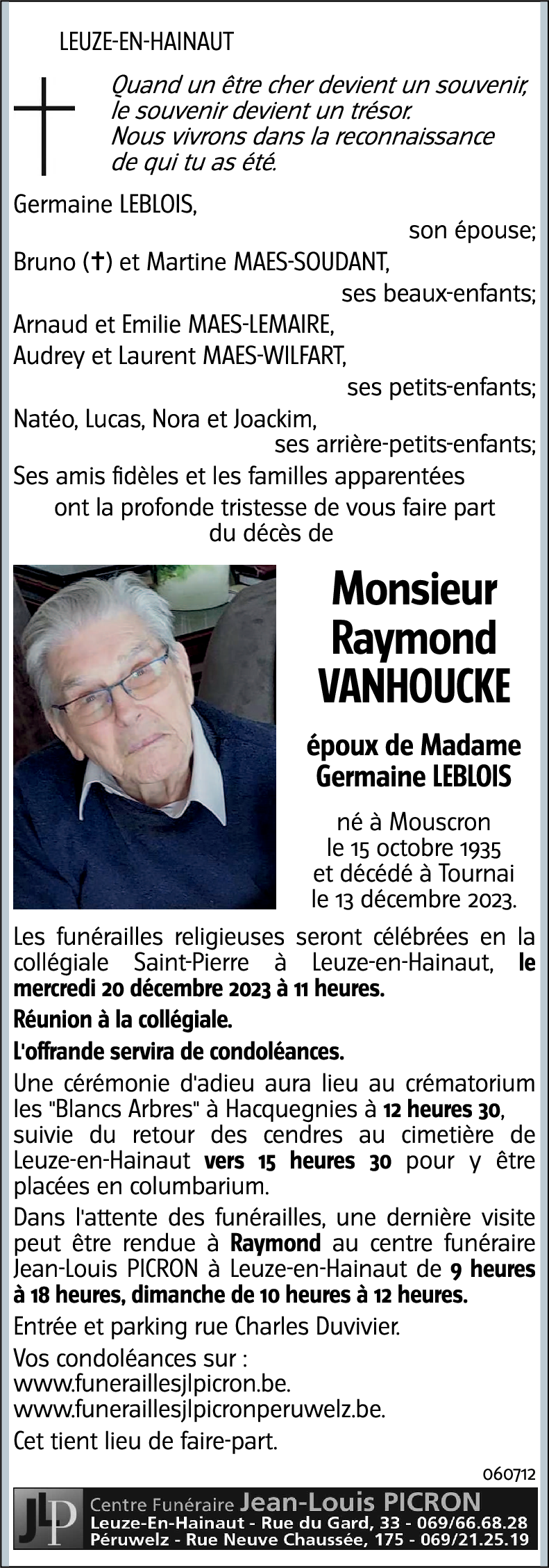 Raymond VANHOUCKE