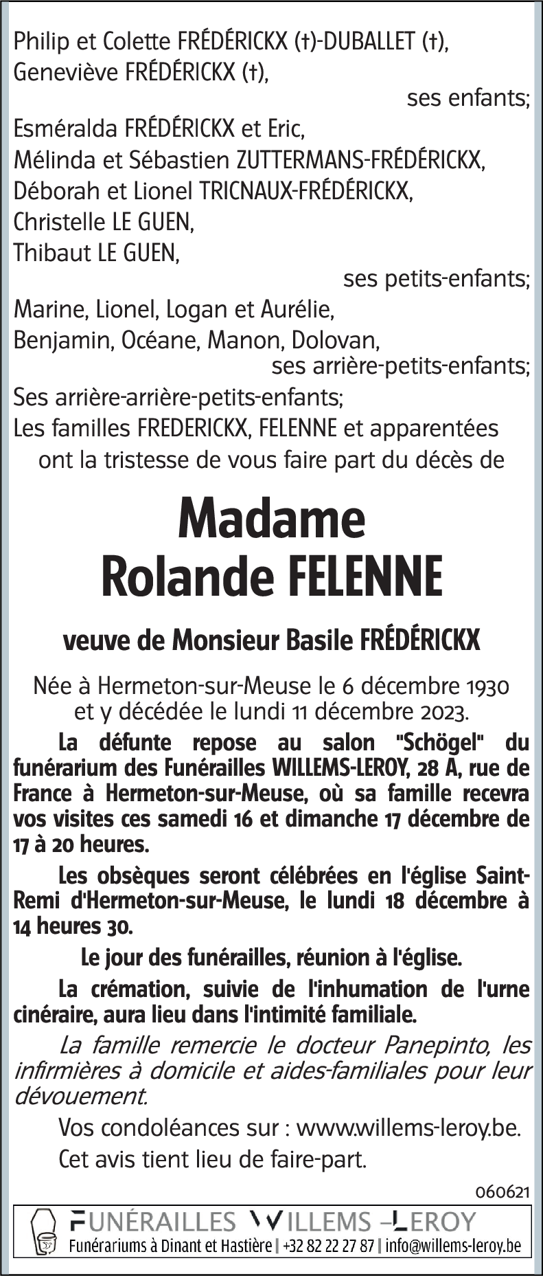 Rolande FELENNE