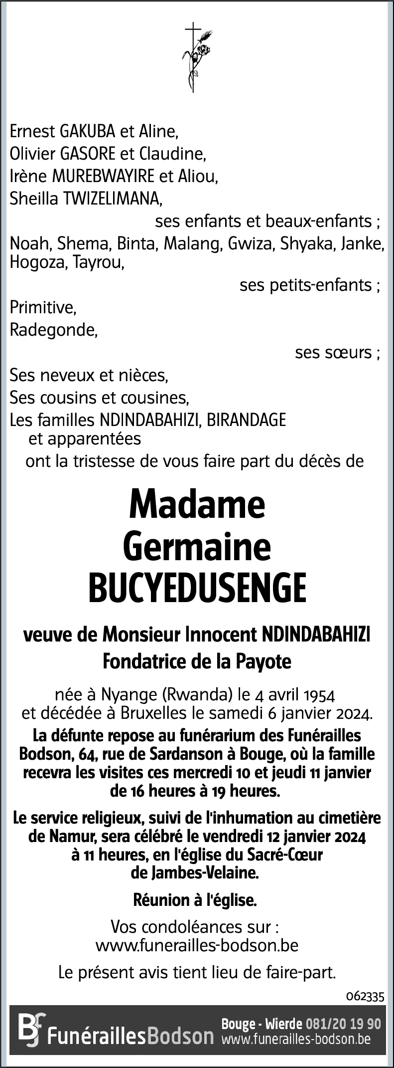 Germaine BUCYEDENSENGE