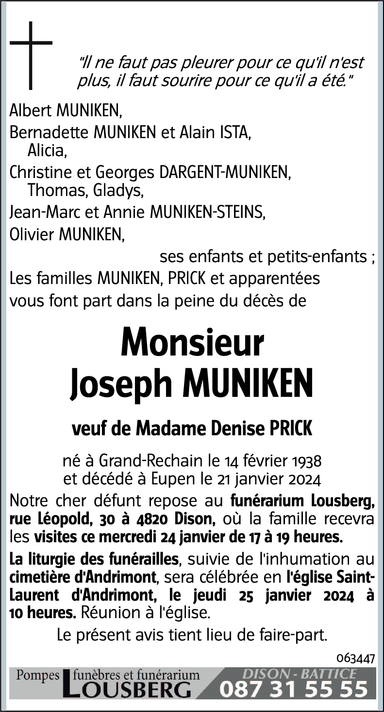 Joseph MUNIKEN