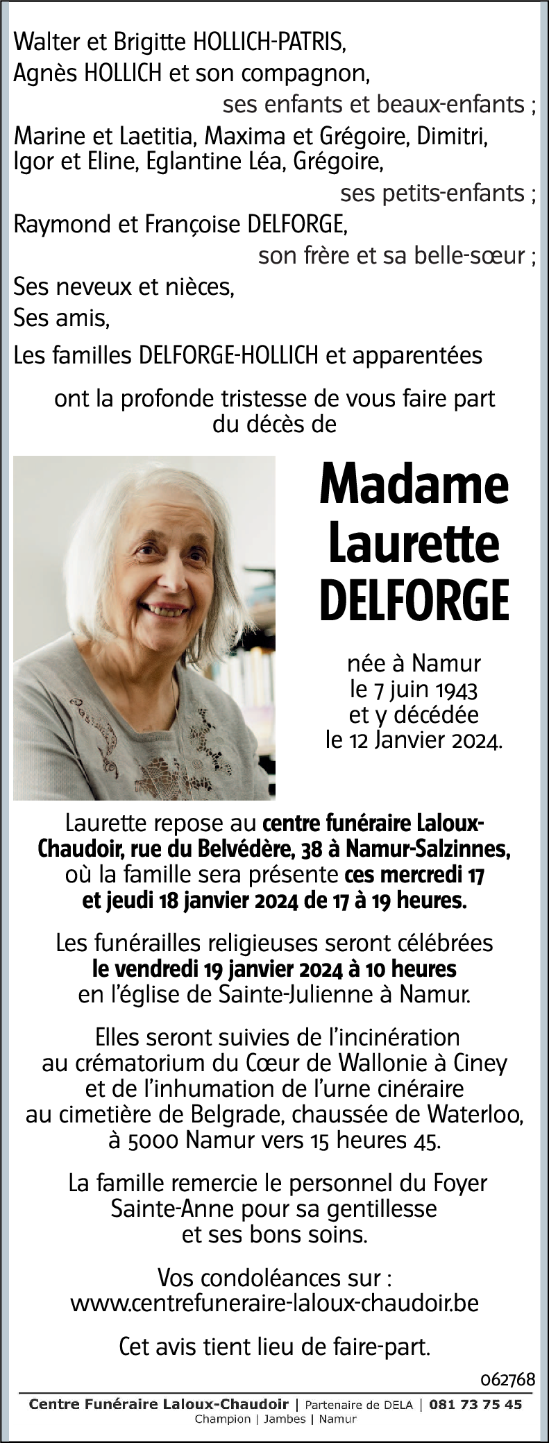 Laurette DELFORGE