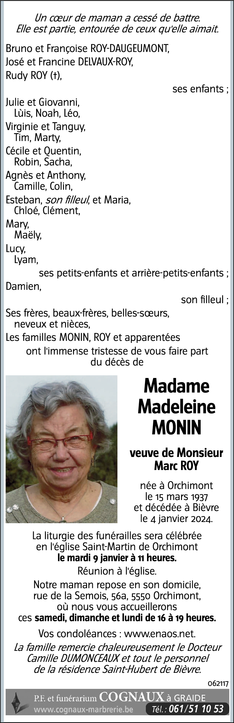 Madeleine MONIN