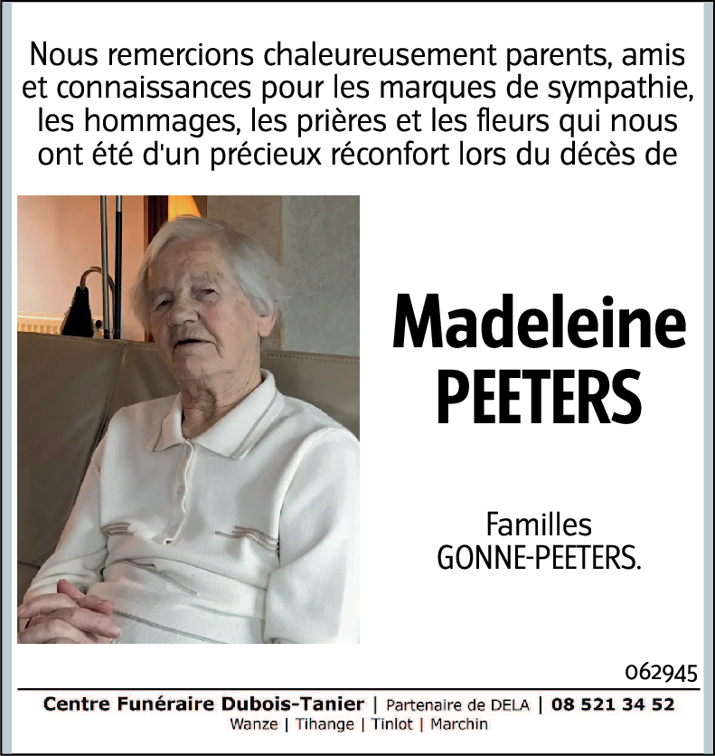 Madeleine PEETERS