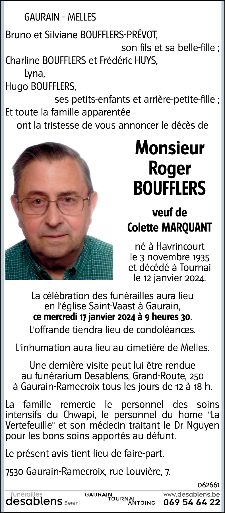 Roger BOUFFLERS