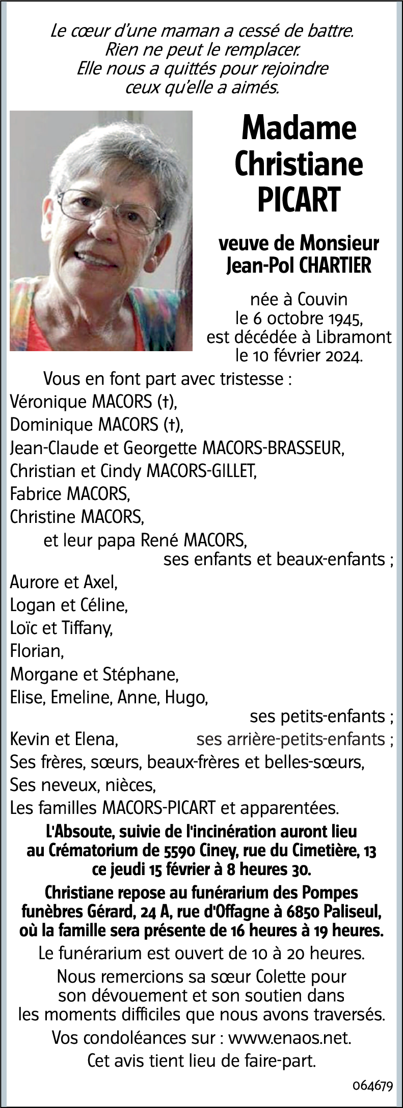 Christiane PICART