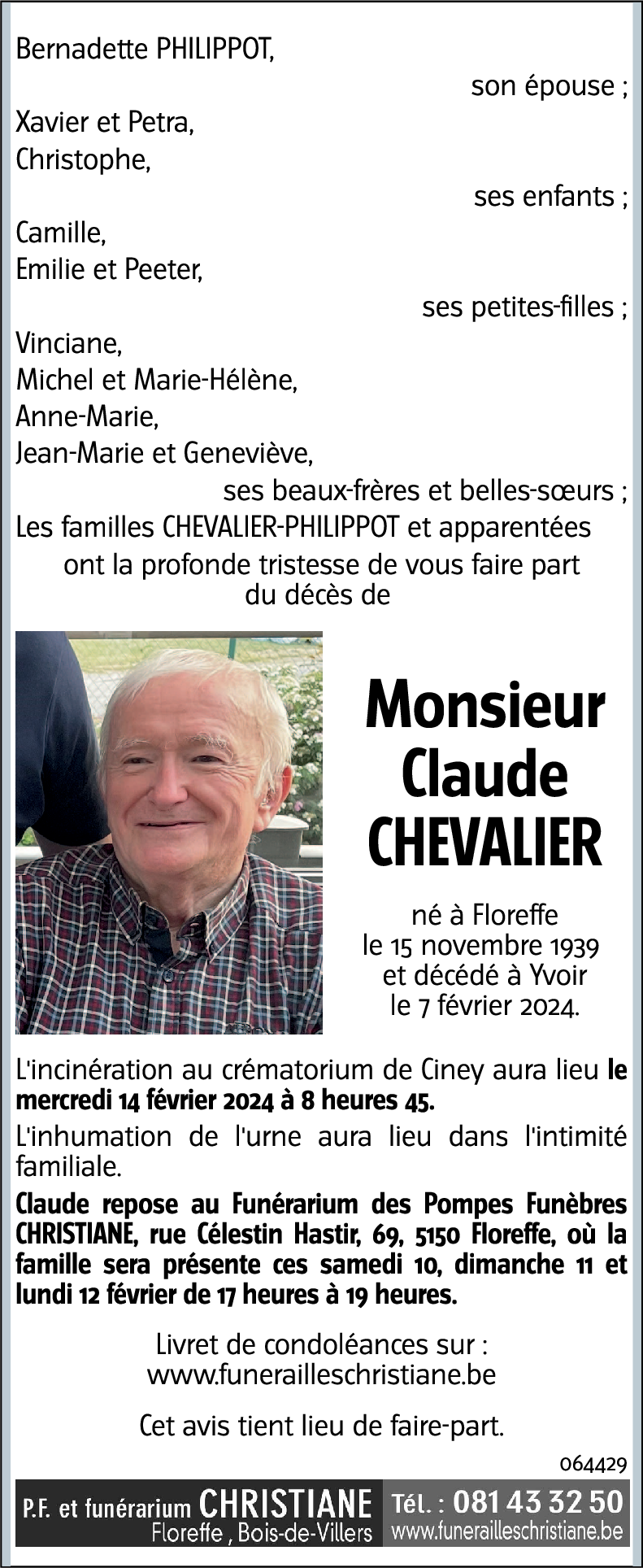 Cluade CHEVALIER