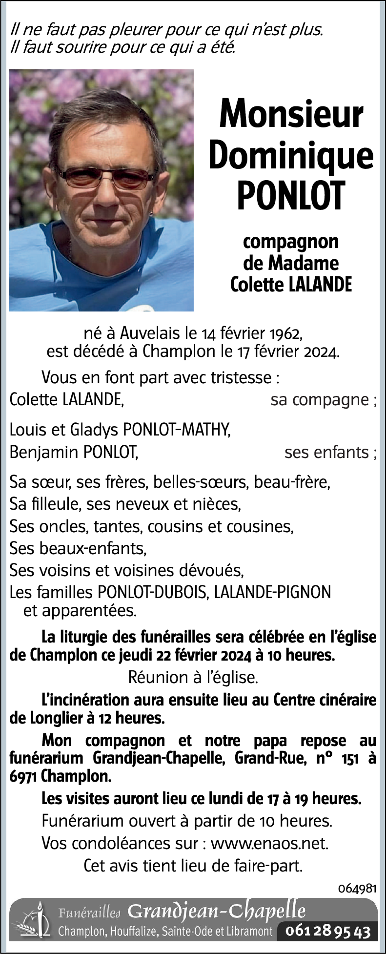Dominique PONLOT