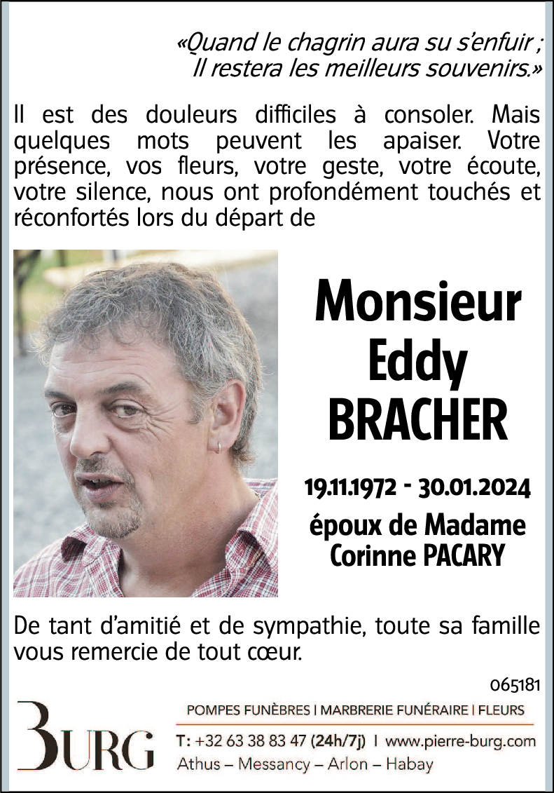 Eddy BRACHER