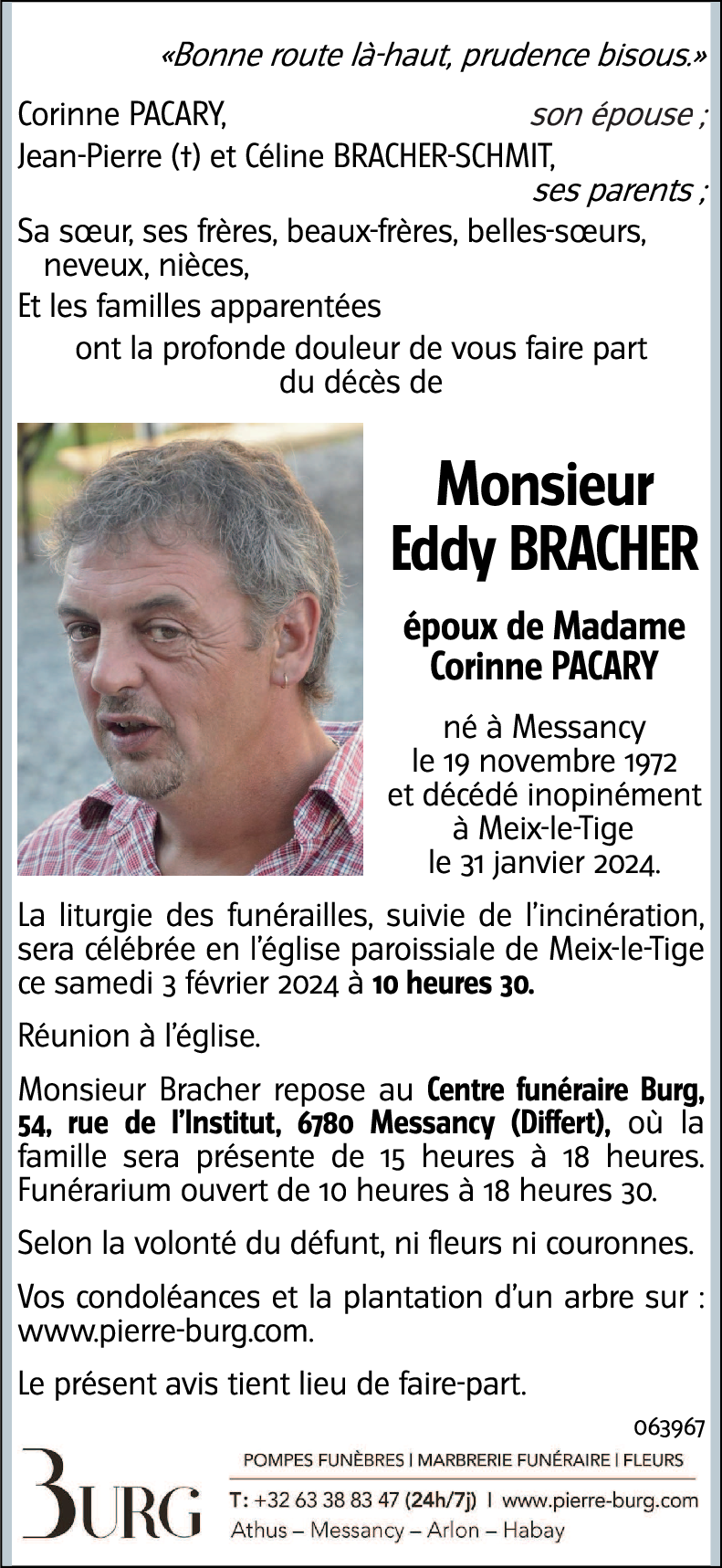 Eddy BRACHER