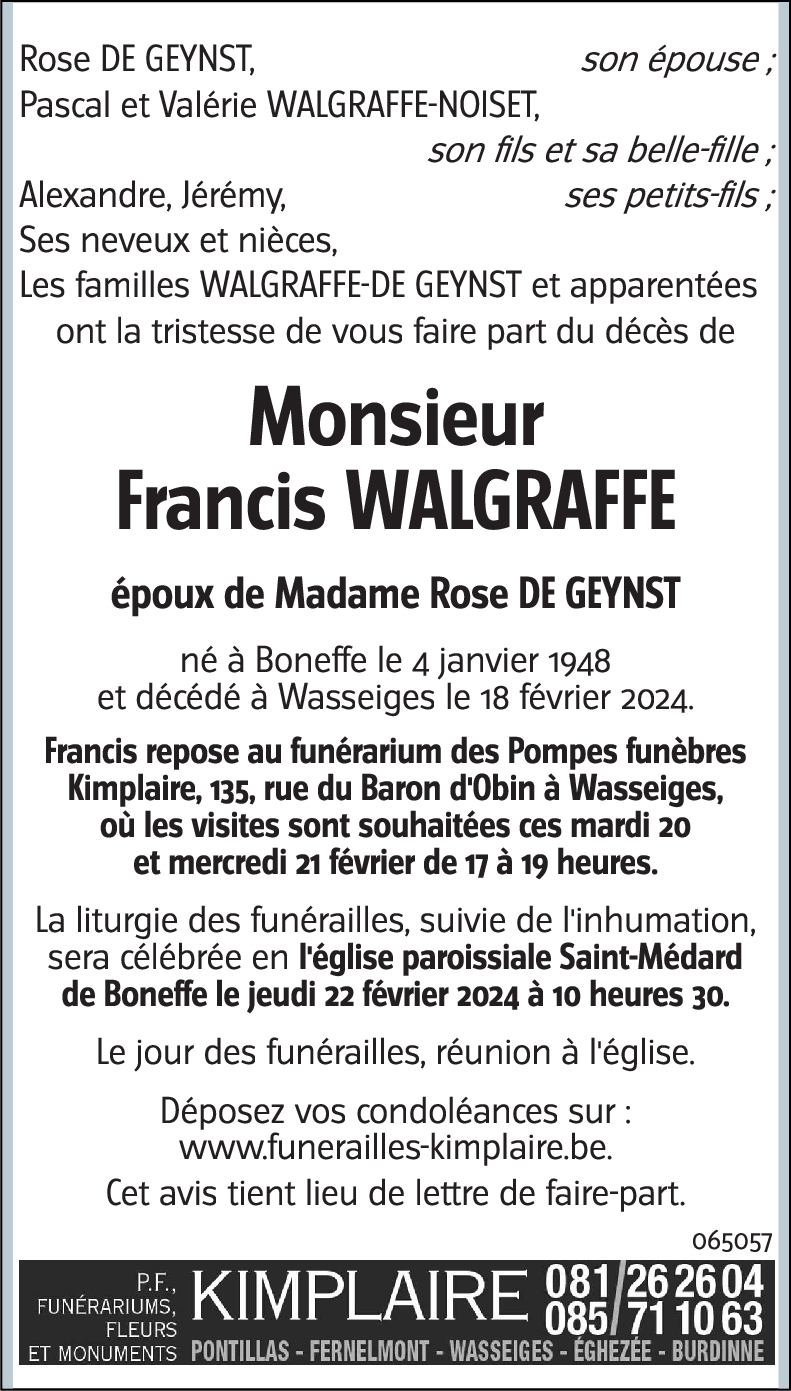 Francis WALGRAFFE