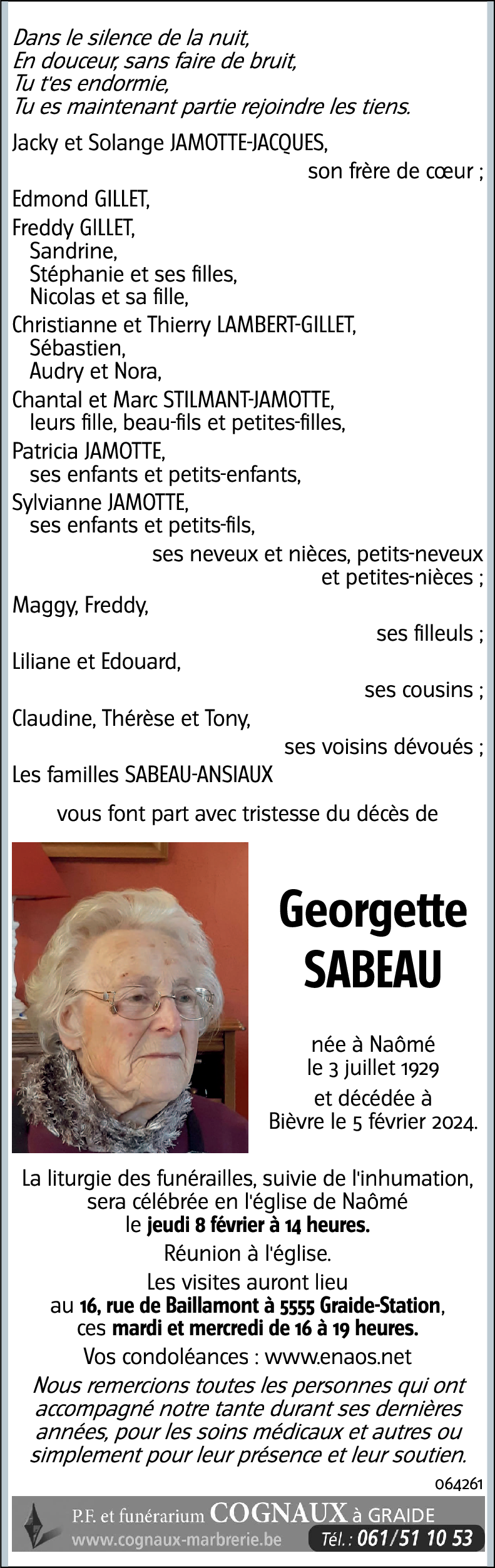Georgette SABEAU