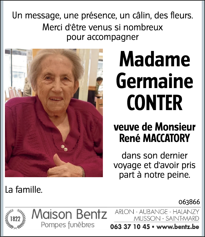 Germaine CONTER.