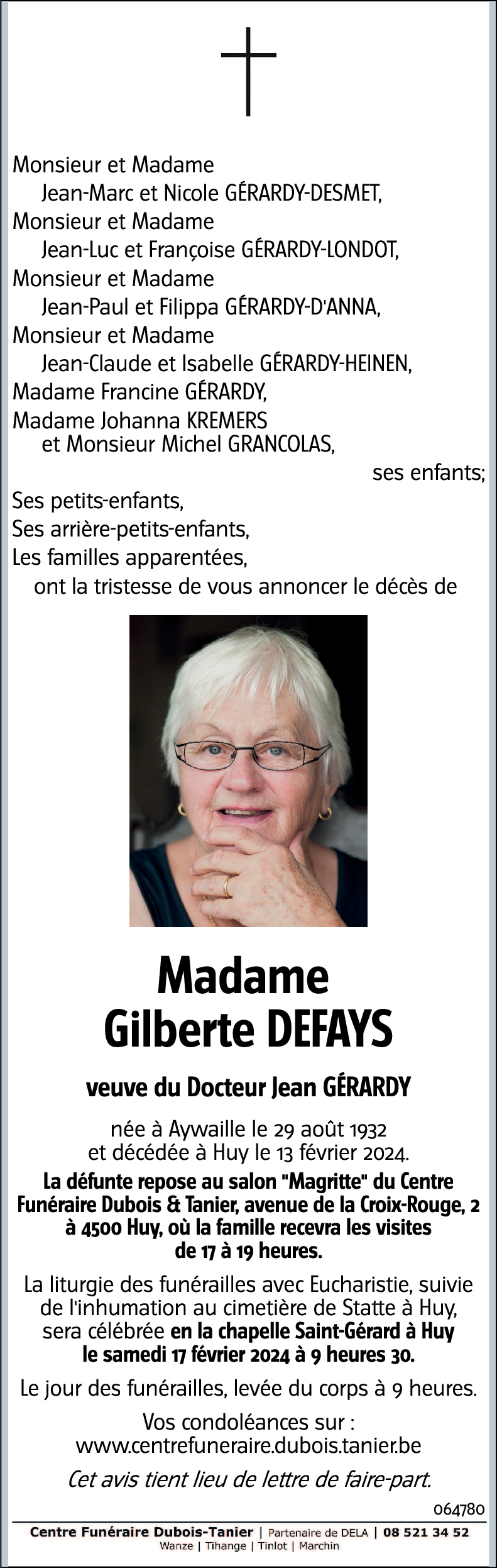Gilberte DEFAYS