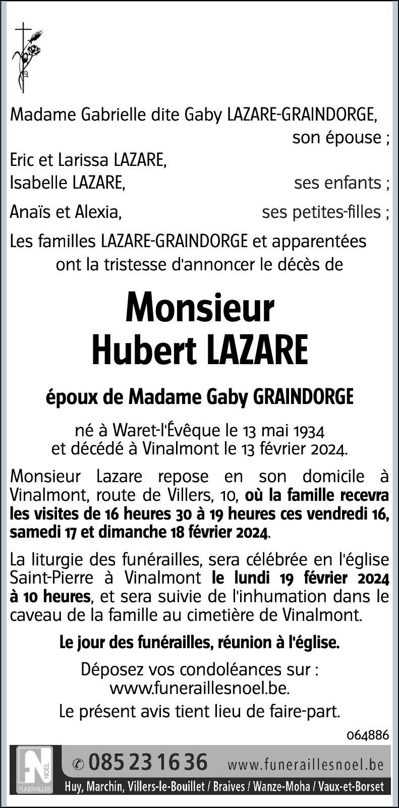 Hubert LAZARE